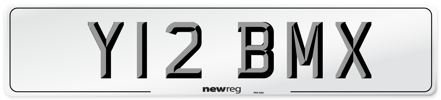 Y12 BMX Number Plate from New Reg